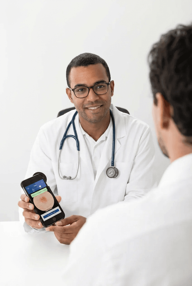 General practitioner using Dermalyser