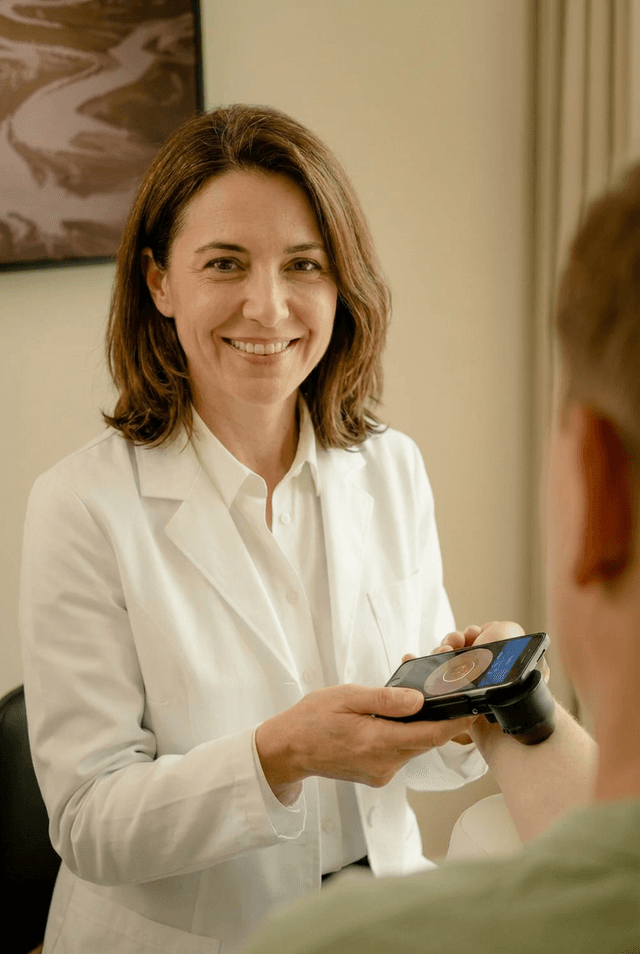 Primary care physician using Dermalyser